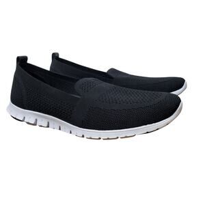NEW Cole Haan Zerogrand Stitchlite Slip On Loafers Womens 10B Black Knit Shoes